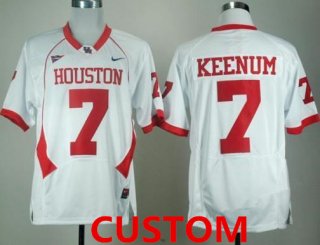 Custom Mens University of Houston White Jersey