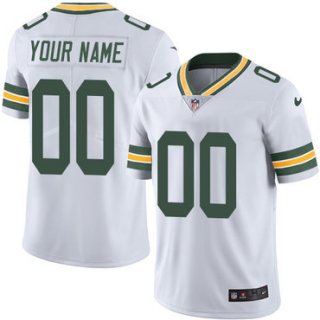 Men's Nike Green Bay Packers White Customized Vapor Untouchable Player Limited Jersey