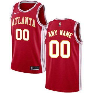 Men's Nike Atlanta Hawks Customized Authentic Red NBA Statement Edition Jersey