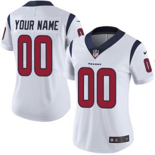 Women's Nike Houston Texans White Customized Vapor Untouchable Player Limited Jersey