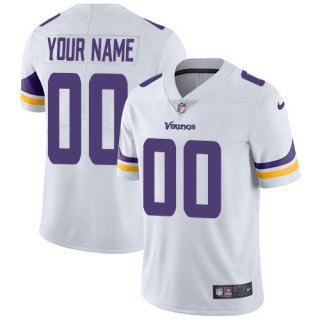 Youth Nike Minnesota Vikings Road White Customized Vapor Untouchable Limited NFL Jersey