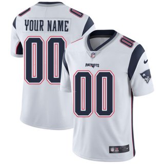 Youth Nike New England Patriots Road White Customized Vapor Untouchable Limited NFL Jersey