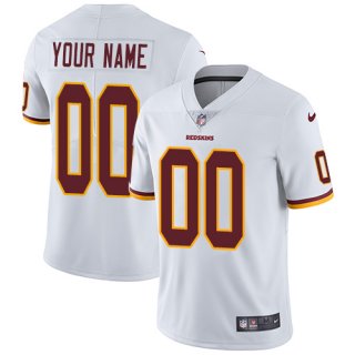 Men's Nike Washington Redskins Road White Customized Vapor Untouchable Limited NFL Jersey