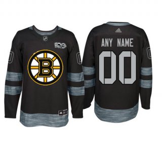 Adidas Boston Bruins Black 1917-2017 100th Anniversary Stitched NHL Custom Jersey