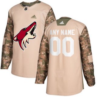 Men's Arizona Coyotes adidas Camo Veterans Day Custom Practice Jersey