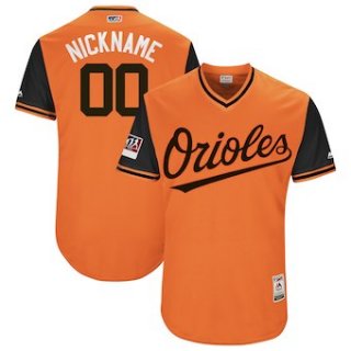 Men's Baltimore Orioles Majestic Orange 2018 Players' Weekend Authentic Flex Base Custom Jersey