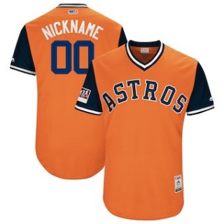 Men's Houston Astros Majestic Orange 2018 Players' Weekend Authentic Flex Base Custom Jersey