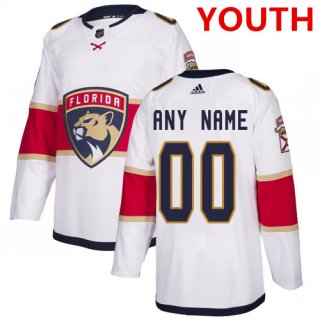 Youth Adidas Florida Panthers NHL Authentic White Customized Jersey