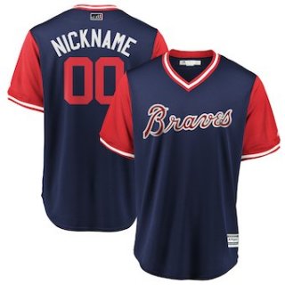 Men's Atlanta Braves Majestic Navy 2018 Players' Weekend Cool Base Custom Jersey