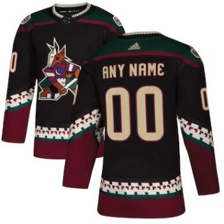 Kids Arizona Coyotes adidas Black Alternate Authentic Custom Jersey