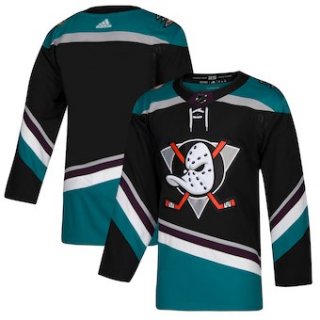 Men's Anaheim Ducks adidas Black Alternate Authentic Blank Jersey