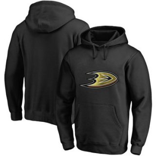 Anaheim Ducks Black Men's Customized All Stitched Pullover Hoodie