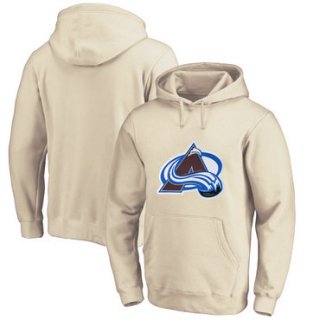 Colorado Avalanche Orange Cream Men's Customized All Stitched Pullover Hoodie