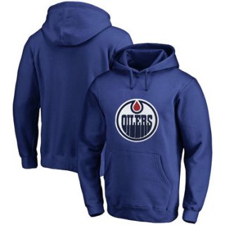 Edmonton Oilers Blue Men's Customized All Stitched Pullover Hoodie