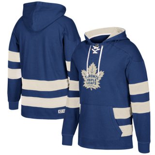 NHL Maple Leafs Blue Men's Customized All Stitched Hooded Sweatshirt