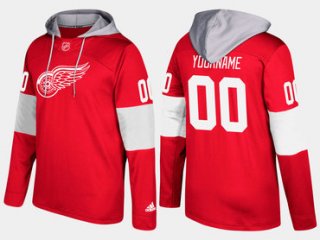 Adidas Red Wings Men's Customized Name And Number Red Hoodie