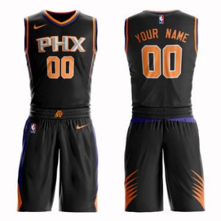 Suns Black Men's Customized Nike Swingman Jersey(With Shorts)