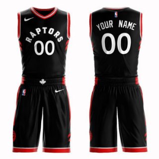 Raptors Black Men's Customized Nike Swingman Jersey(With Shorts)