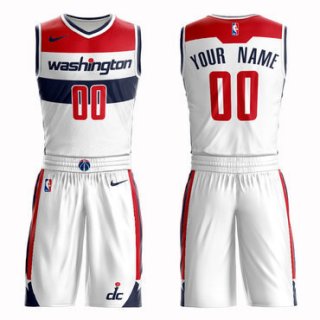 Wizards White Men's Customized Nike Swingman Jersey(With Shorts)