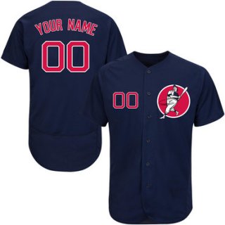 Red Sox Navy Men's Customized Flexbase New Design Jersey