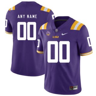 LSU Tigers Purple Men's Customized Nike College Football Jersey