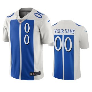 Detroit Lions Custom White Blue Vapor Limited City Edition NFL Jersey