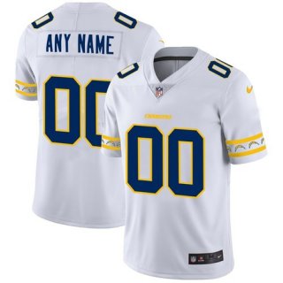 Men's Los Angeles Chargers Custom Nike White Team Logo Vapor Limited NFL Jersey