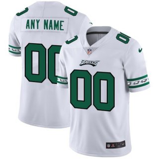 Men's Philadelphia Eagles Custom Nike White Team Logo Vapor Limited NFL Jersey