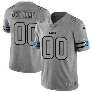 Nike Lions Customized 2019 Gray Gridiron Gray Vapor Untouchable Limited Jersey