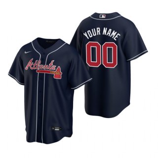 Men's Atlanta Braves Custom Nike Navy 2020 Stitched MLB Cool Base Jersey