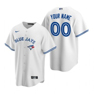 Men's Toronto Blue Jays Custom Nike White Stitched MLB Cool Base Home Jersey