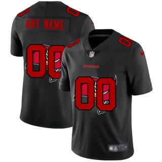 Tampa Bay Buccaneers Custom Men's Nike Team Logo Dual Overlap Limited NFL Jersey Black