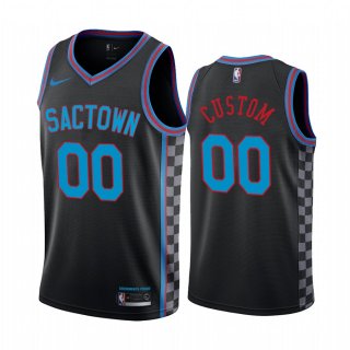 Men's Nike Kings Custom Personalized Black NBA Swingman 2020-21 City Edition Jersey