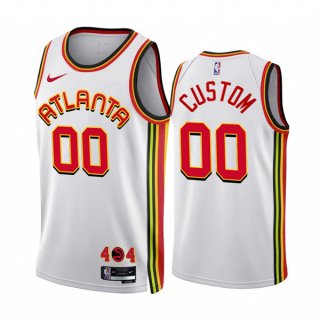 Men's Atlanta Hawks Active Player Custom 2022-23 White Association Edition Stitched Jersey