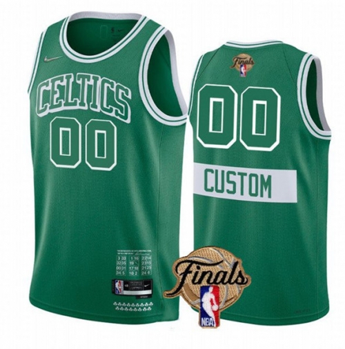 Men's Boston Celtics Active Player Custom Green 2022 City Edition Finals Stitched Jersey