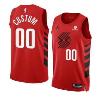 Men's Portland Trail Blazers Active Player Custom 2022-23 Red Statement Edition Swingman Stitched Basketball Jersey