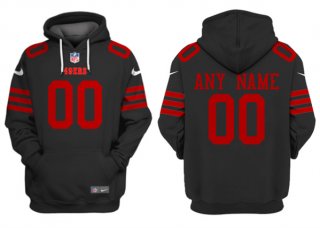 Men's San Francisco 49ers Customized Black Alternate Pullover Hoodie