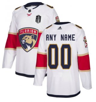 Men's Florida Panthers Active Player Custom White 2023 Stanley Cup Final Stitched Jersey