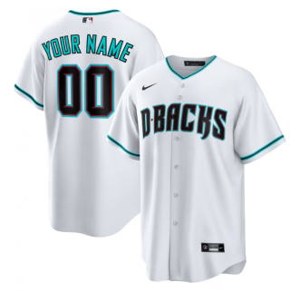 Men's Arizona Diamondbacks Customized White Cool Base Stitched Baseball Jersey