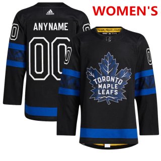 Women's adidas Black Authentic Toronto Maple Leafs x drew house Alternate Custom NHL Jerseys