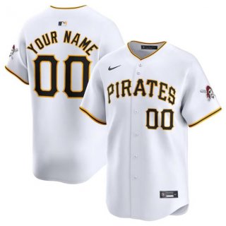 Men's Pittsburgh Pirates Active Player Custom White Home Limited Baseball Stitched Jersey