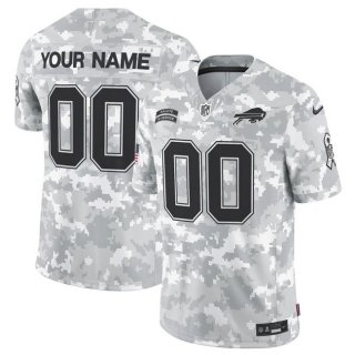 Men's Buffalo Bills Active Player Custom 2024 F.U.S.E Arctic Camo Salute To Service Limited Stitched Football Jersey