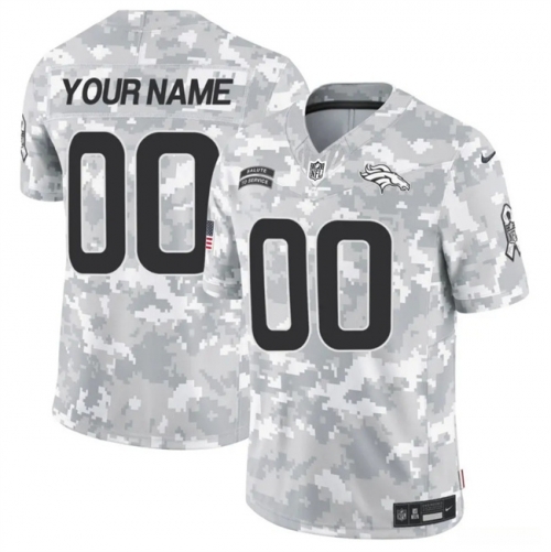 Men's Denver Broncos Active Player Custom 2024 F.U.S.E Arctic Camo Salute To Service Limited Stitched Football Jersey