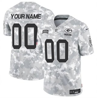 Men's Green Bay Packers Active Player Custom 2024 F.U.S.E Arctic Camo Salute To Service Limited Stitched Football Jersey