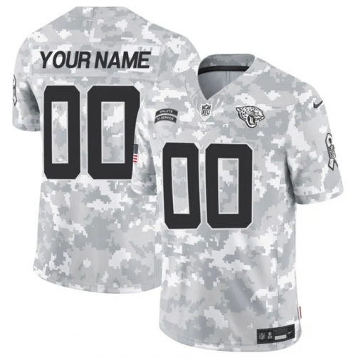 Men's Jacksonville Jaguars Active Player Custom 2024 F.U.S.E Arctic Camo Salute To Service Limited Stitched Football Jersey