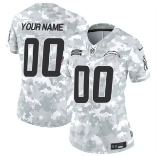 Women's Los Angeles Chargers Active Player Custom 2024 F.U.S.E Arctic Camo Salute To Service Limited Stitched Football Jersey(Run Small)