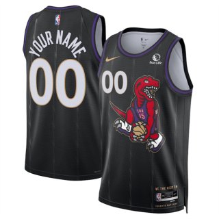 Men's Toronto Raptors Active Player Custom Black 2024-25 City Edition Stitched Basketball Jersey