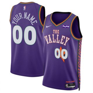 Men's Phoenix Suns Active Player Custom Purple 2024-25 City Edition Stitched Basketball Jersey