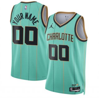 Men's Charlotte Hornets Active Player Custom Mint 2024-25 City Edition Stitched Basketball Jersey