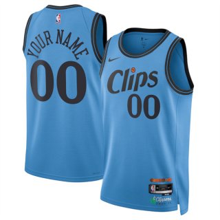 Men's Los Angeles Clippers Active Player Custom Light Blue 2024-25 CityEdition Stitched Jersey